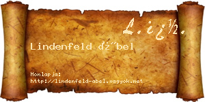 Lindenfeld Ábel névjegykártya